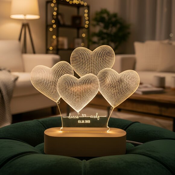 Personalized Heart LED Name Light • Custom Valentine’s Gift for Her - Picture 8 of 8